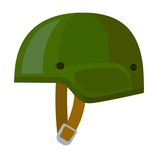 Ícone de capacete do exército em estilo cartoon isolado no fundo branco. Ilustração de vetor de estoque de símbolo militar e exército —  Vetores de Stock