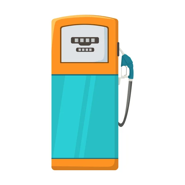 Icona distributore carburante in stile cartone animato isolato su sfondo bianco. Illustrazione del vettore stock simbolo dell'industria petrolifera . — Vettoriale Stock