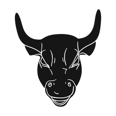 Şarj boğa simge siyah stil beyaz arka plan üzerinde izole içinde. Para ve Finans sembol stok vektör çizim.