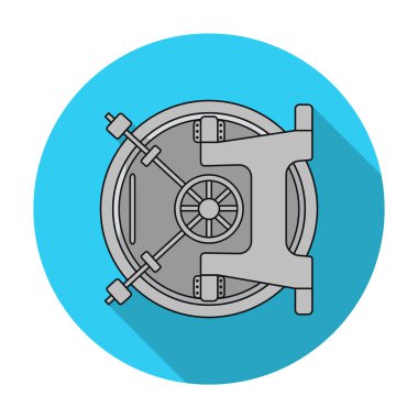 Banka tonoz düz stil beyaz arka plan üzerinde izole simgesinde. Para ve Finans sembol stok vektör çizim.