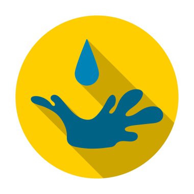 Yağ damla simgesini düz stil beyaz arka plan üzerinde izole. Petrol sanayi sembol stok vektör çizim.