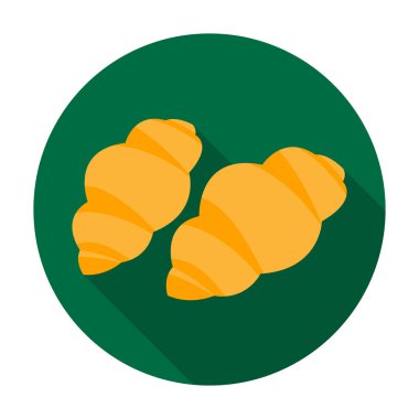 Gnocchi makarna simgesini düz stil beyaz arka plan üzerinde izole. Makarna sembol stok tür illüstrasyon vektör.