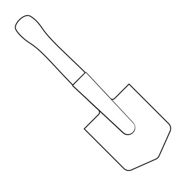 Askeri fethediyorsunuz aracı simgesi beyaz arka plan üzerinde izole anahat tarzı. Askeri ve ordu sembol stok vektör çizim