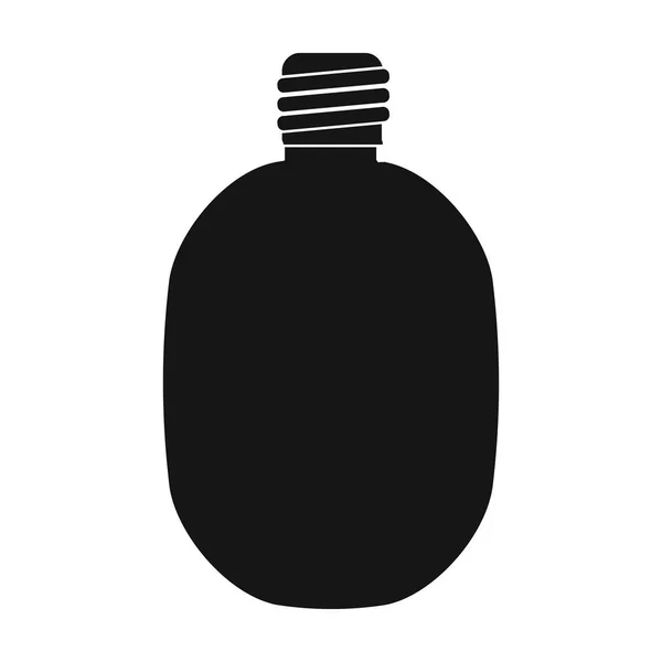 Comedor del ejército icono en estilo negro aislado sobre fondo blanco. Militar y ejército símbolo stock vector ilustración — Archivo Imágenes Vectoriales