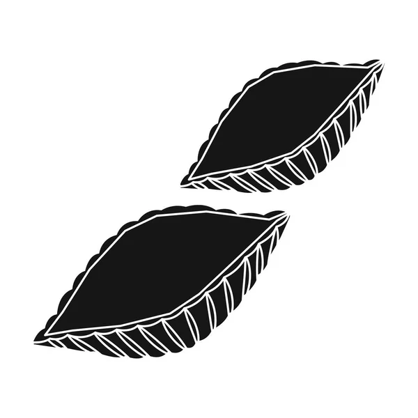 Icono de pasta Conchiglie en estilo negro aislado sobre fondo blanco. Tipos de pasta símbolo stock vector ilustración . — Vector de stock