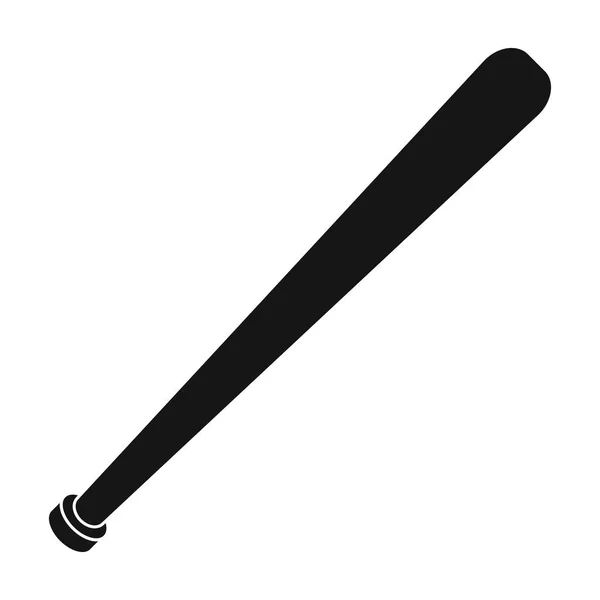 Baseball bat ikona v černém stylu izolovaných na bílém pozadí. USA země symbol akcií vektorové ilustrace. — Stockový vektor