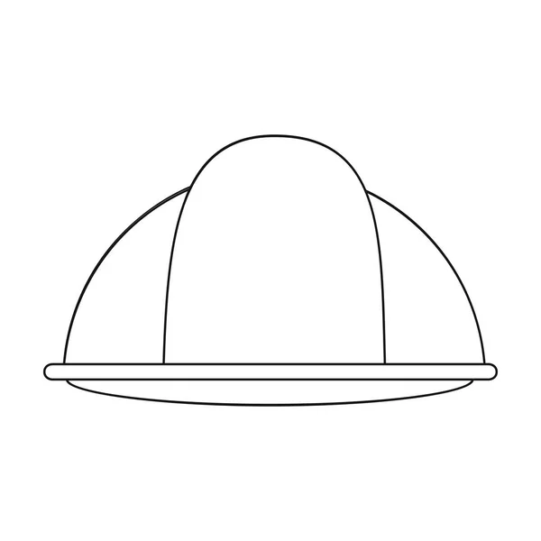 Піктограма будівельного шолома в контурному стилі ізольована на білому тлі. Збирання і відновлення символів запасів Векторні ілюстрації . — стоковий вектор