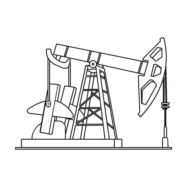 Icona di zucca olio in stile contorno isolato su sfondo bianco. Illustrazione del vettore stock simbolo dell'industria petrolifera . — Vettoriale Stock