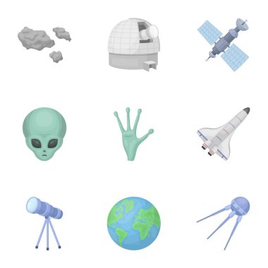 Alanı simgeler karikatür tarzı olarak. Büyük toplama alanı vektör simge stok çizim