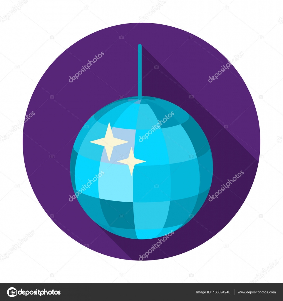 Disco ball icon in flat style isolated on white background. Event service  symbol stock vector illustration. Stock Vector by ©PandaVector 133094240, image size:963x1024