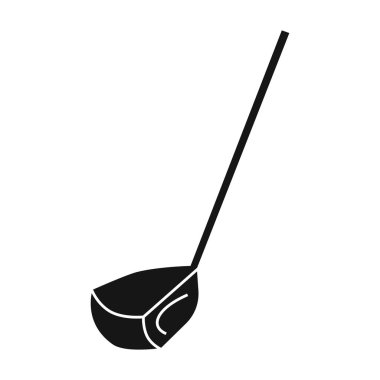 Golf club simge siyah stil beyaz arka plan üzerinde izole içinde. Golf Kulübü sembol stok vektör çizim.