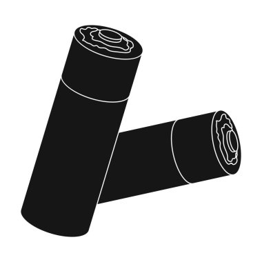 Tüm pilleri simge siyah stil beyaz arka plan üzerinde izole içinde. Çöp ve atık sembol stok vektör çizim.