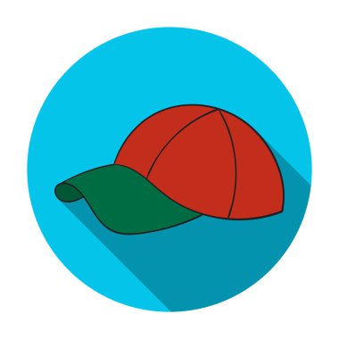 Golf düz stil beyaz arka plan üzerinde izole kap simgesini. Golf Kulübü sembol stok vektör çizim.