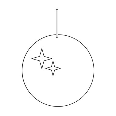 Disko topu simgesi beyaz arka plan üzerinde izole anahat tarzı. Olay hizmeti sembol stok vektör çizim.