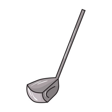 Golf Kulübü simgesi beyaz arka plan üzerinde izole karikatür tarzı. Golf Kulübü sembol stok vektör çizim.