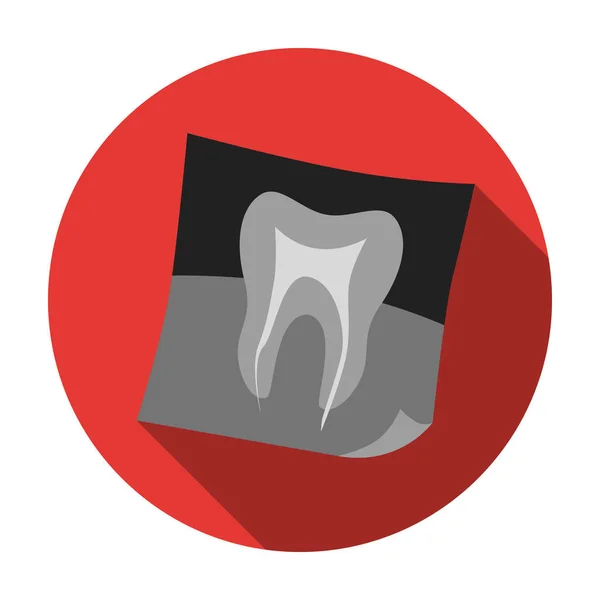 Dental röntgen ikonen i platt stil isolerad på vit bakgrund. Tandvård symbol lager vektorillustration. — Stock vektor