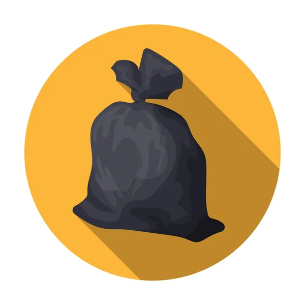 Müllsacksymbol im flachen Stil isoliert auf weißem Hintergrund. Trash und Garbage Symbol Aktienvektor Illustration. — Stockvektor
