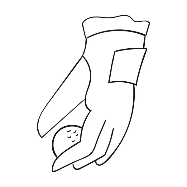 Colocación de un icono de pelota de golf en estilo de contorno aislado sobre fondo blanco. Golf club símbolo stock vector ilustración . — Archivo Imágenes Vectoriales