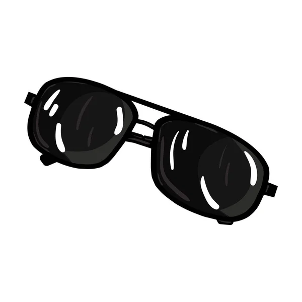 Fliegersonnenbrille Ikone im Cartoon-Stil isoliert auf weißem Hintergrund. Golf Club Symbol Aktienvektor Illustration. — Stockvektor