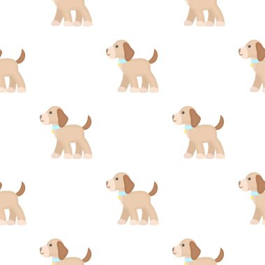 Köpek vektör simge karikatür tarzı web için yürürken