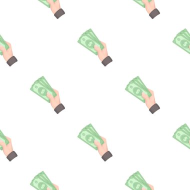 Para simgesi beyaz arka plan üzerinde izole karikatür tarzı. E-ticaret sembol stok vektör çizim.