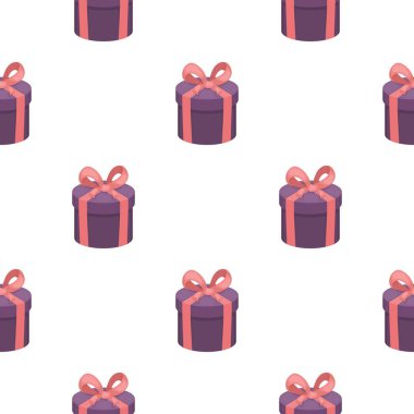 Hediye kutusu simgesi beyaz arka plan üzerinde izole karikatür tarzı. E-ticaret sembol stok vektör çizim.