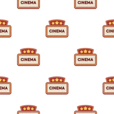 Sinema tabela simgesi beyaz arka plan üzerinde izole karikatür tarzı. Filmler ve sinema sembol stok illüstrasyon vektör.