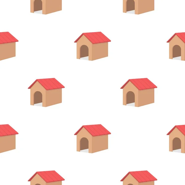 Doghouse vector icon in cartoon style for web — Stock Vector