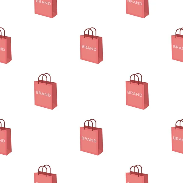 Shoppingväska-ikonen i tecknad stil isolerad på vit bakgrund. E-handel symbolen lager vektorillustration. — Stock vektor