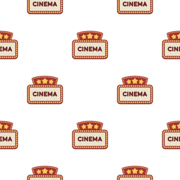 Cinema signboard icon in cartoon style isolated on white background. Films and cinema symbol stock vector illustration. — Stock Vector