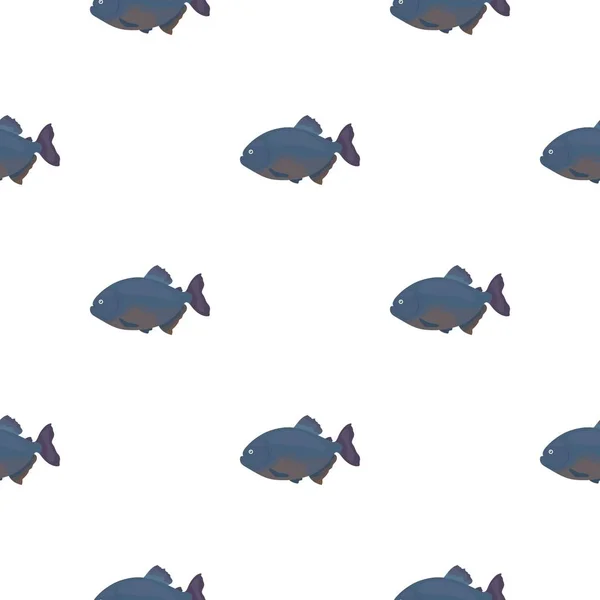 ピラニア魚アイコン漫画。海、海の生活漫画から水族館魚アイコンを焦がす. — ストックベクタ
