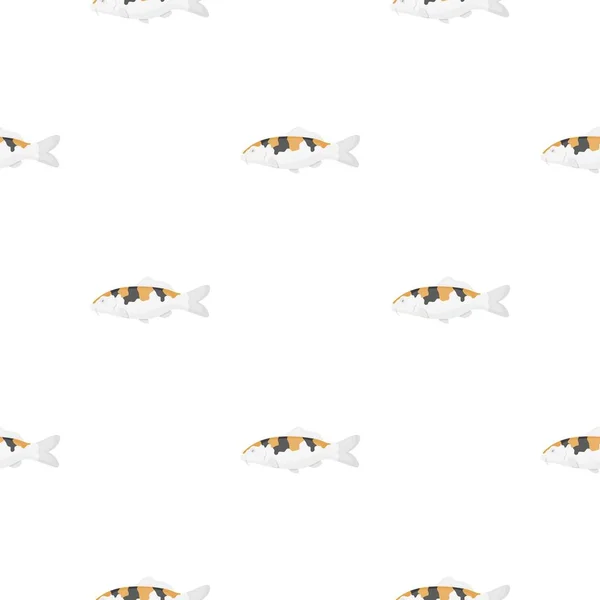 鯉鯉魚アイコン漫画。海、海の生活漫画から水族館魚アイコンを焦がす. — ストックベクタ