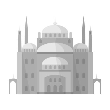 Cairo Citadel simgesi beyaz arka plan üzerinde izole tek renkli tarzı. Antik Mısır sembolü hisse senedi vektör çizim.