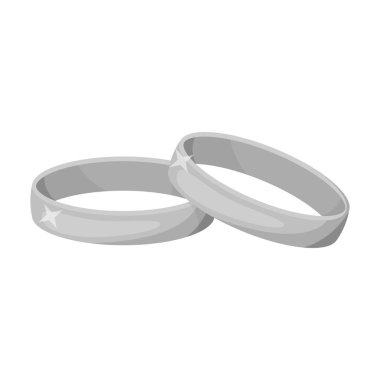 Tek renkli stil beyaz arka plan üzerinde izole alyans simgesini. Takı ve Aksesuar sembol stok vektör çizim.
