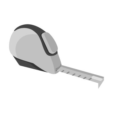 Tek renkli stil beyaz arka plan üzerinde izole mezura simgesini. Kurmak ve sembol stok vektör çizim onarma.