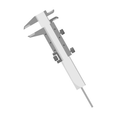 Tek renkli stil beyaz arka plan üzerinde izole Kaliper simgesini. Kurmak ve sembol stok vektör çizim onarma.