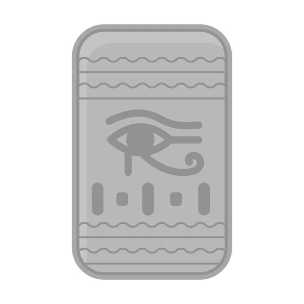 Oko Horusa ikony w stylu monochromatyczne na białym tle. Starożytnego Egiptu symbol Stockowa ilustracja wektorowa. — Wektor stockowy