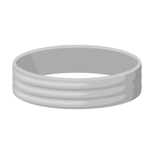 Ícone de anel dourado em estilo monocromático isolado em fundo branco. Ilustração de vetor de estoque de símbolo de jóias e acessórios . — Vetor de Stock