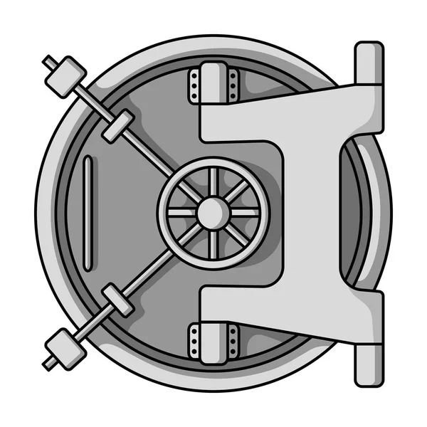 Banka tonoz simgesi beyaz arka plan üzerinde izole tek renkli tarzı. Para ve Finans sembol stok vektör çizim.
