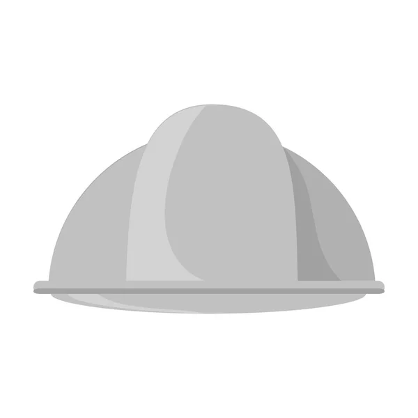 Icône de casque de construction de style monochrome isolé sur fond blanc. Construire et réparer le symbole vectoriel de stock illustration . — Image vectorielle
