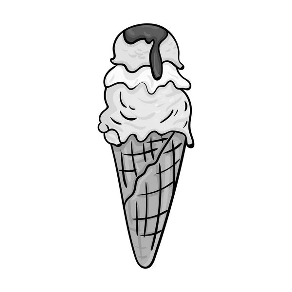 Italienisches Gelato-Symbol im monochromen Stil isoliert auf weißem Hintergrund. italien land symbol aktienvektor illustration. — Stockvektor