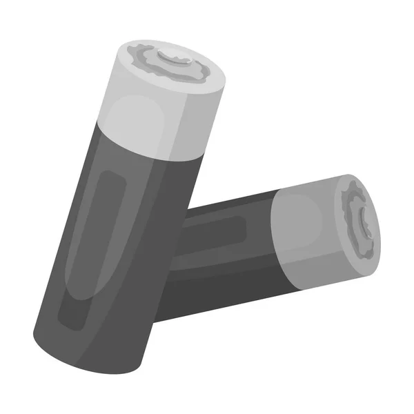 Gebrauchte Batterien im monochromen Stil isoliert auf weißem Hintergrund. Trash und Garbage Symbol Aktienvektor Illustration. — Stockvektor