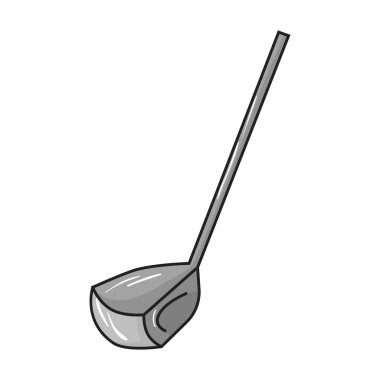 Golf Kulübü simgesi beyaz arka plan üzerinde izole tek renkli tarzı. Golf Kulübü sembol stok vektör çizim.