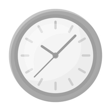 Office Saat simgesi beyaz arka plan üzerinde izole tek renkli tarzı. Ofis mobilya ve iç sembol stok illüstrasyon vektör.