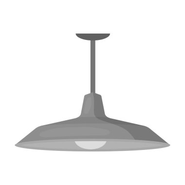 Kolye ışık simgesi beyaz arka plan üzerinde izole tek renkli tarzı. Ofis mobilya ve iç sembol stok illüstrasyon vektör.