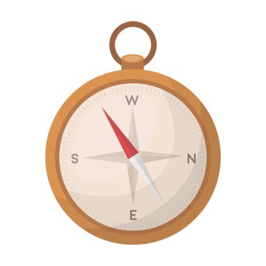 Pusula simgesini beyaz arka plan üzerinde izole karikatür tarzı. Korsanlar sembol stok vektör çizim.