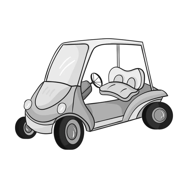 Icona golf cart in stile monocromatico isolato su sfondo bianco. Golf club simbolo stock vettoriale illustrazione . — Vettoriale Stock