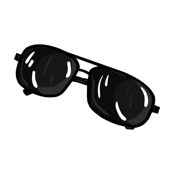 Icône de lunettes de soleil Aviator dans un style monochrome isolé sur fond blanc. Club de golf symbole illustration vectorielle de stock . — Image vectorielle