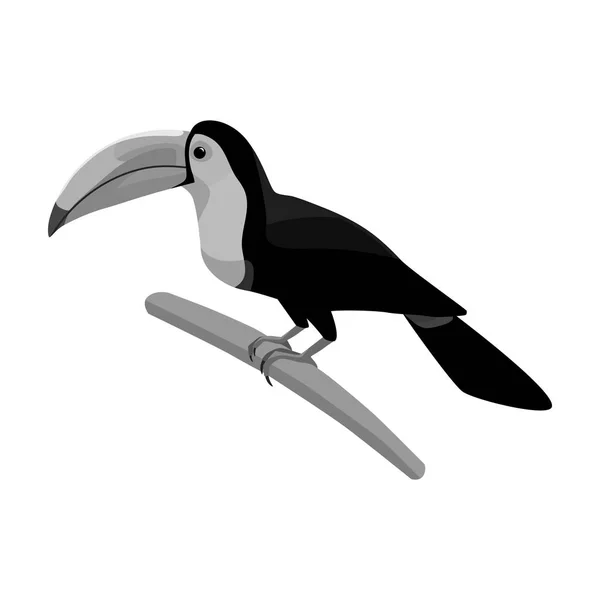 Meksykański kil billed toucan ikona stylu monochromatyczne na białym tle. Meksyk kraju symbol Stockowa ilustracja wektorowa. — Wektor stockowy