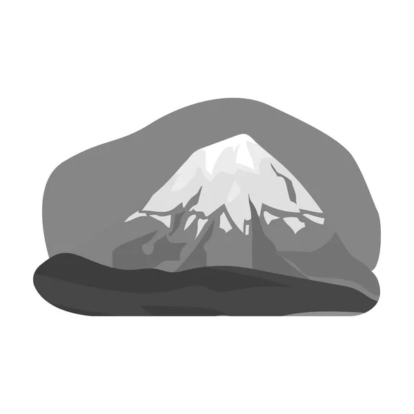 Popocatepetl icon in monochrome style isolated on white background. Mexico country symbol stock vector illustration. — Stock Vector